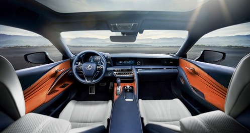 IMAGE- Lexus LC500h 2017 Steel blue interior (overseas model shown)